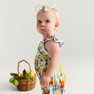 Bamboo Bubble Romper - Lucia (Citrus) Posh Peanut