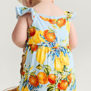 Bamboo Bubble Romper - Lucia (Citrus) Posh Peanut