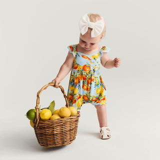 Bamboo Bubble Romper - Lucia (Citrus) Posh Peanut