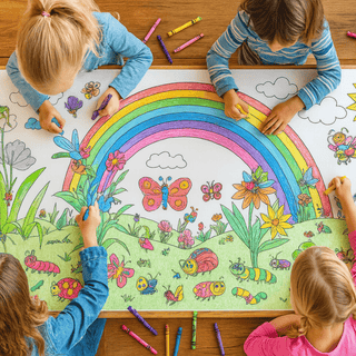 Bugs Coloring Tablecloth Party Supplies Creative Crayons Workshop Style: Personalized Bug Birthday