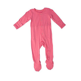 Bamboo Footie with Snaps - Adventure Pink Kozi & Co. Size: 0-3 Months