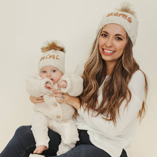 Mama Pecan Beanie Hat for Adult Huggalugs Size: X-Large (adult)