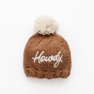 Howdy Beanie Hat Pecan for Baby & Kids Huggalugs Size: L (2-6 years)