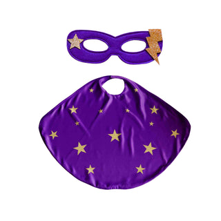 Bailey and Ava Superhero Star Power Cape Set - Purple | Baby Riddle