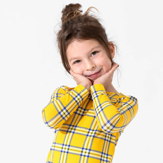 Bamboo Long Sleeve Pajama Set - Clueless Total Betty Plaid Bellabu Bear Size: 3T