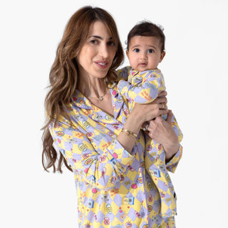 Bamboo Convertible Footie Romper - Clueless As If! Bellabu Bear Size: 0-3 Months