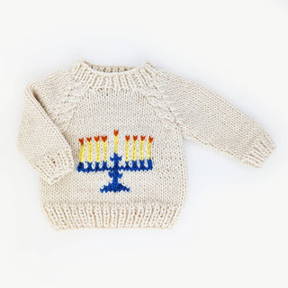 Menorah Crew Neck Sweater Huggalugs Size: 6-12 months