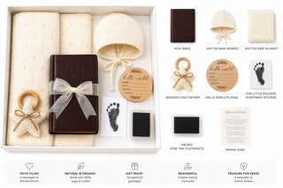 Christian Newborn Baby Gift Box – Prayer Keepsake Set – Heaven in the Room™ Baby Gift Set Baby Riddle Bible Edition: Included - Classic Keepsake Bible