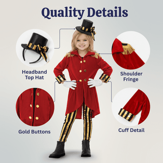 Circus Ringmaster Costume for Girls Dress Up America