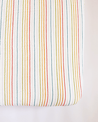 Rainbow Stripe Crib Sheet
