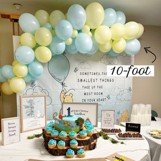 Pastel Blue & Yellow Balloon Garland Kit | First Bee Day & Baby Shower DIY Arch Balloon Garlands Ellie's Party Supply Garland Length:: 10 Feet