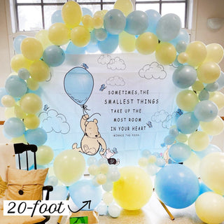 Pastel Blue & Yellow Balloon Garland Kit | First Bee Day & Baby Shower DIY Arch Balloon Garlands Ellie's Party Supply Garland Length:: 20 Feet
