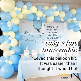 Pastel Blue & Yellow Balloon Garland Kit | First Bee Day & Baby Shower DIY Arch Balloon Garlands Ellie's Party Supply Garland Length:: 5 Feet