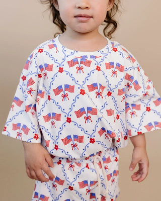 Shorts Set - American Girl Shorts Set LUCKY PANDA KIDS Size: 0-3M