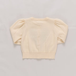 Cotton Long Sleeve Constance Sweater - Scalloped Heart Pink Chicken Size: 2T