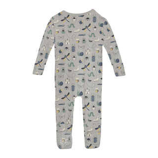 Bamboo Convertible Coverall - Dove Bugs KicKee Pants Size: 9-12 Months