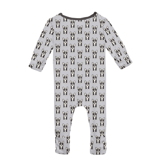 Bamboo Convertible Coverall - Dove Bulldogs KicKee Pants Size: 9-12 Months