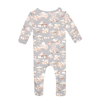 Bamboo Convertible Coverall - Dove Princess Dreams KicKee Pants Size: 9-12 Months