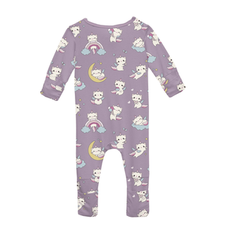Bamboo Convertible Coverall - Lavender Caticorn KicKee Pants Size: 9-12 Months
