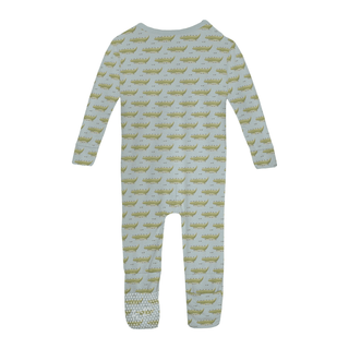 Bamboo Convertible Coverall - Spring Sky Croc & Friends KicKee Pants Size: 9-12 Months