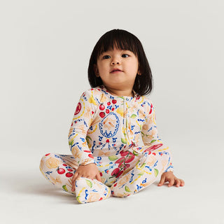 Bamboo Convertible Footie Romper - Mangia (Pasta)