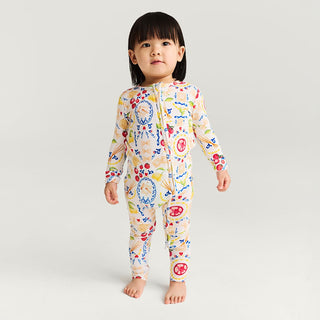 Bamboo Convertible Footie Romper - Mangia (Pasta)