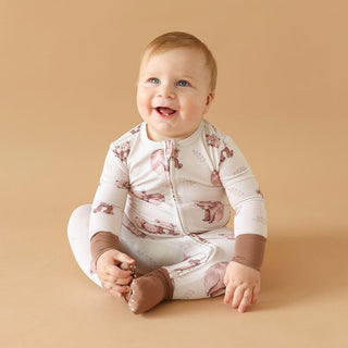 Bamboo Convertible Footie Romper - Bernard (Bear) Posh Peanut Size: 9-12 Months