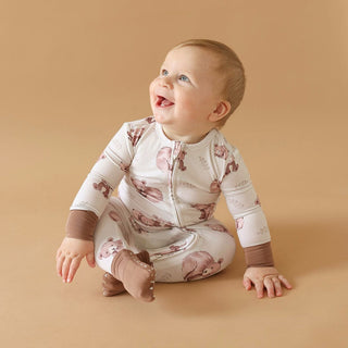 Bamboo Convertible Footie Romper - Bernard (Bear) Posh Peanut Size: 9-12 Months