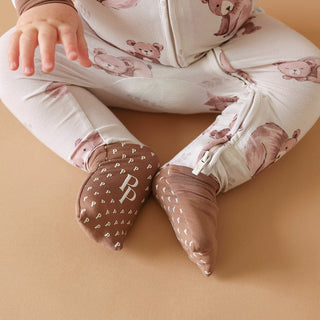 Bamboo Convertible Footie Romper - Bernard (Bear) Posh Peanut Size: 9-12 Months