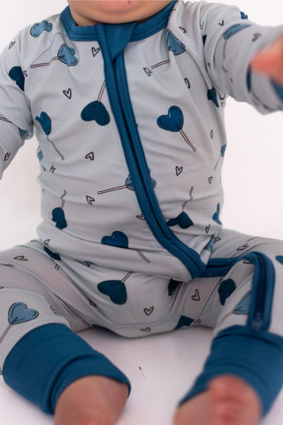 Bamboo Convertible Footie Romper - Blue Sugar Rush In My Jammers Size: 0-3 Months