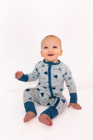 Bamboo Convertible Footie Romper - Blue Sugar Rush In My Jammers Size: 0-3 Months