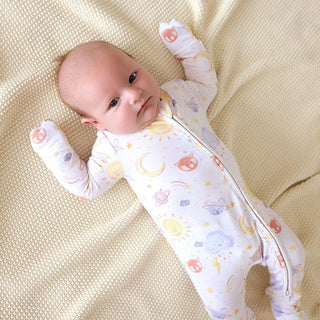Bamboo Convertible Footie Romper - Braxton (Space) Posh Peanut Size: Newborn