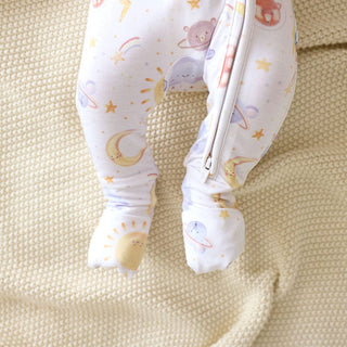 Bamboo Convertible Footie Romper - Braxton (Space) Posh Peanut Size: Newborn