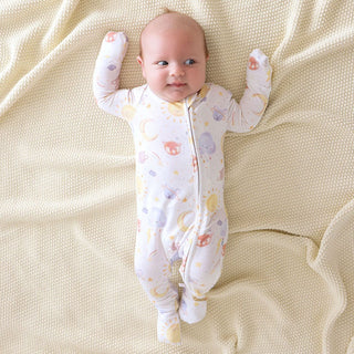 Bamboo Convertible Footie Romper - Braxton (Space) Posh Peanut Size: Newborn