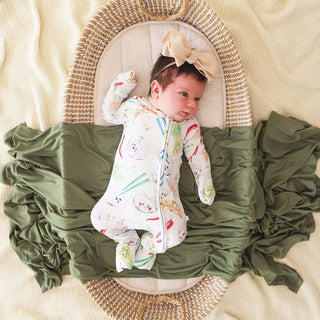 Bamboo Convertible Footie Romper - Dumplings Posh Peanut Size: 0-3 Months