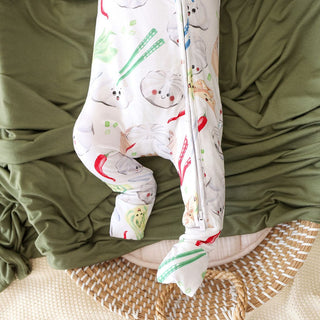 Bamboo Convertible Footie Romper - Dumplings Posh Peanut Size: 0-3 Months