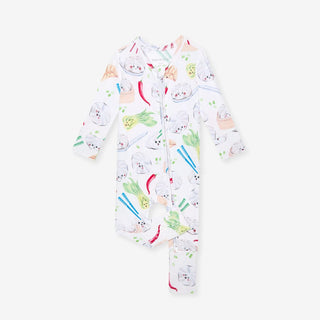 Bamboo Convertible Footie Romper - Dumplings Posh Peanut Size: 0-3 Months