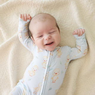 Bamboo Convertible Footie Romper - Edwin (Chicks) Posh Peanut Size: 0-3 Months