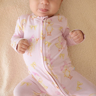 Bamboo Convertible Footie Romper - Edwina (Chicks) Posh Peanut Size: 0-3 Months