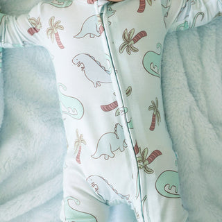 Bamboo Convertible Footie Romper - Eric (Dinosaurs) Posh Peanut Size: Newborn