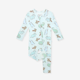 Bamboo Convertible Footie Romper - Eric (Dinosaurs) Posh Peanut Size: Newborn