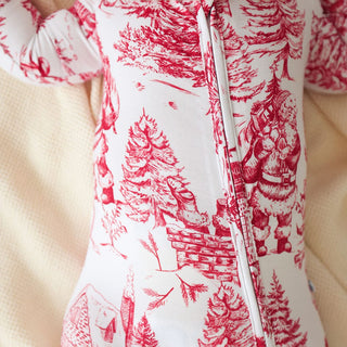 Bamboo Convertible Footie Romper - Father Christmas