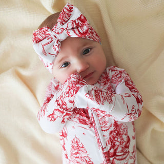 Bamboo Convertible Footie Romper - Father Christmas