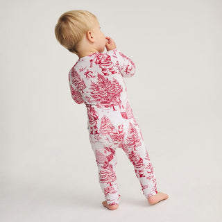 Bamboo Convertible Footie Romper - Father Christmas