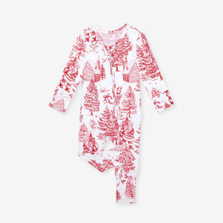 Bamboo Convertible Footie Romper - Father Christmas