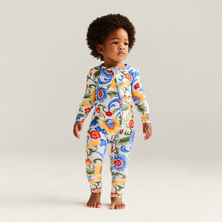 Bamboo Convertible Footie Romper - Fiore Italiani (Floral)