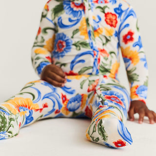 Bamboo Convertible Footie Romper - Fiore Italiani (Floral)