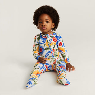 Bamboo Convertible Footie Romper - Fiore Italiani (Floral)