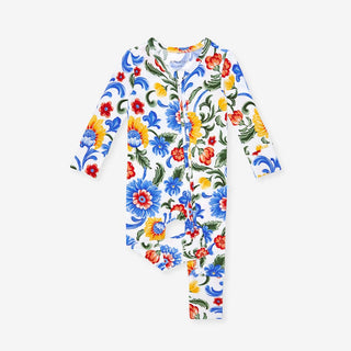 Bamboo Convertible Footie Romper - Fiore Italiani (Floral)