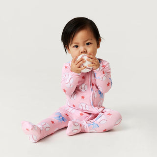 Bamboo Convertible Footie Romper - Gina (Baseballs) Posh Peanut Size: 0-3 Months